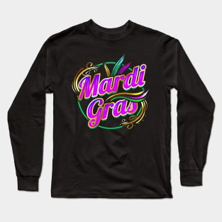 Lettering Logo For Mardi Gras Long Sleeve T-Shirt